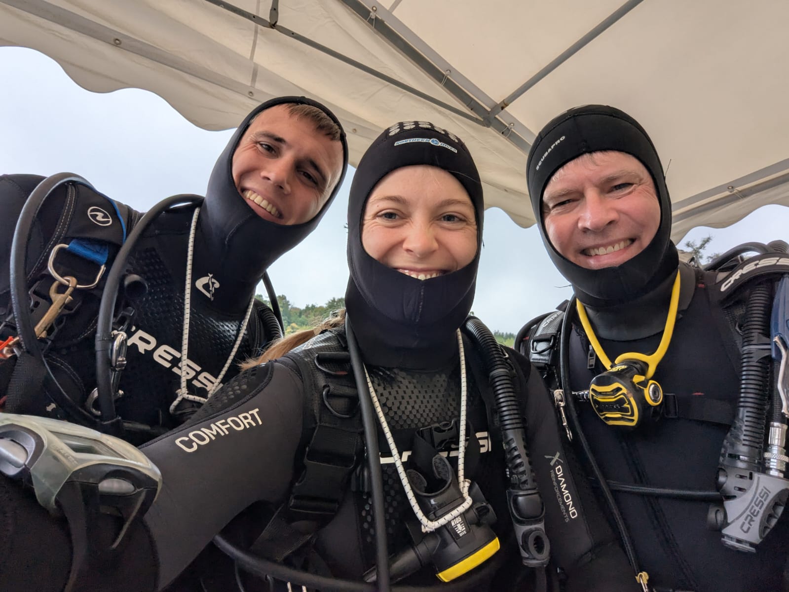 Ausbildungstauchgänge am Hunsfelssee mit dem LVST